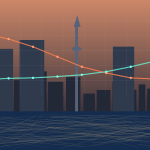 Home 2 Toronto skyline and condo market trend illustration showing bottoming signals